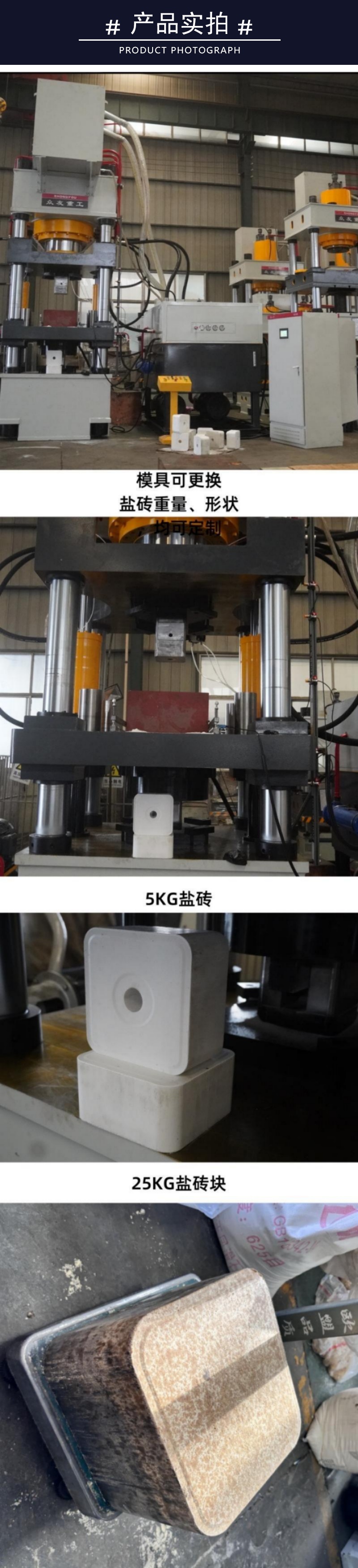 800噸牛羊舔磚成型液壓機 粉末成型壓力機 800T鹽磚機產品實拍